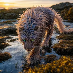 Leopard + Sea anemone